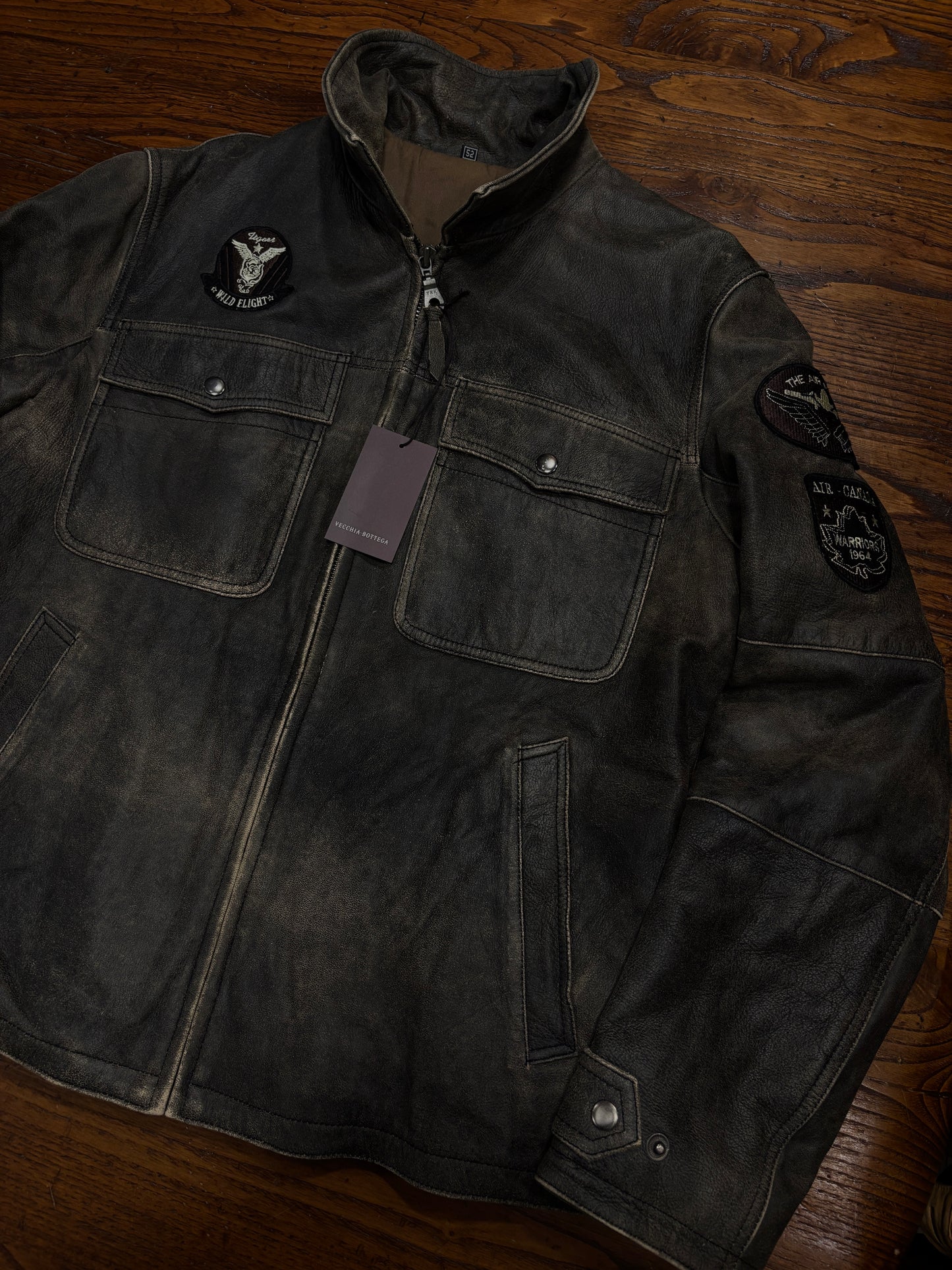 Aviator jacket martellata