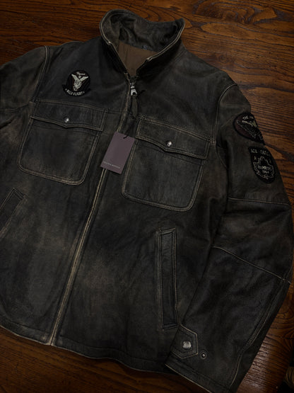 Aviator jacket martellata