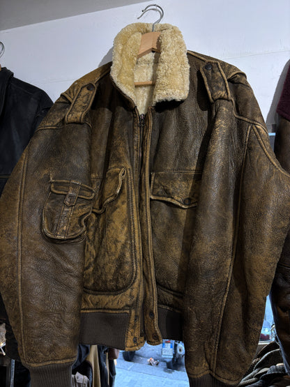 Aviator jacket shearling 80’ tg.48/50