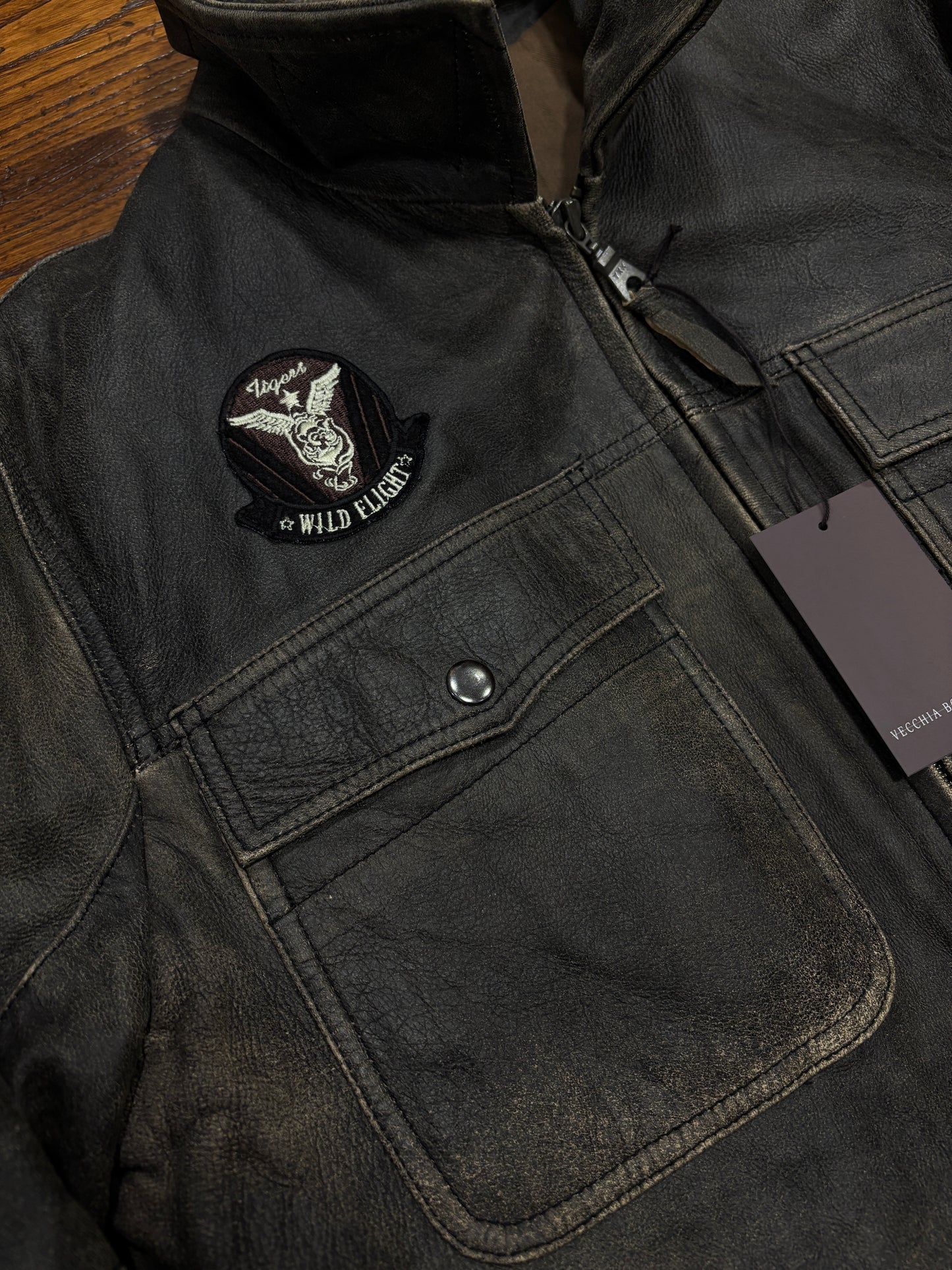 Aviator jacket martellata