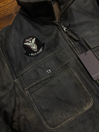 Aviator jacket martellata