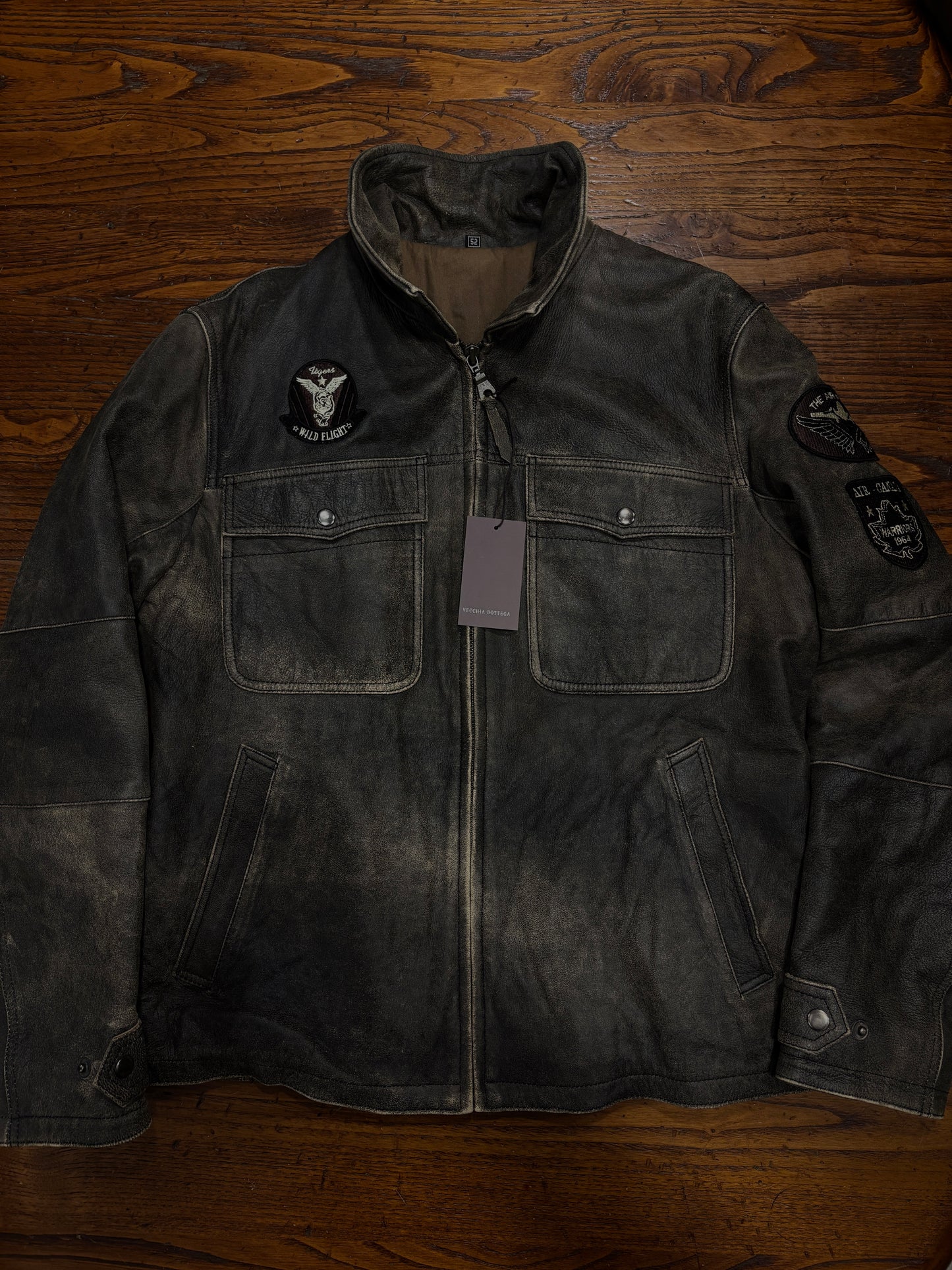 Aviator jacket martellata