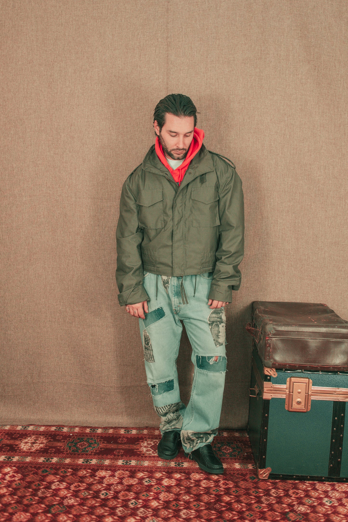 homme de la coupe Field Jacket x 3000