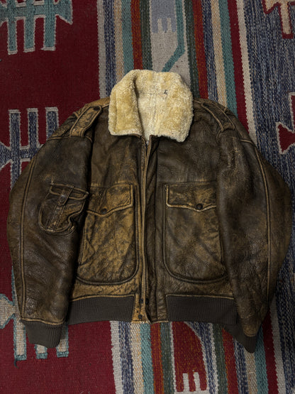 Aviator jacket shearling 80’ tg.48/50