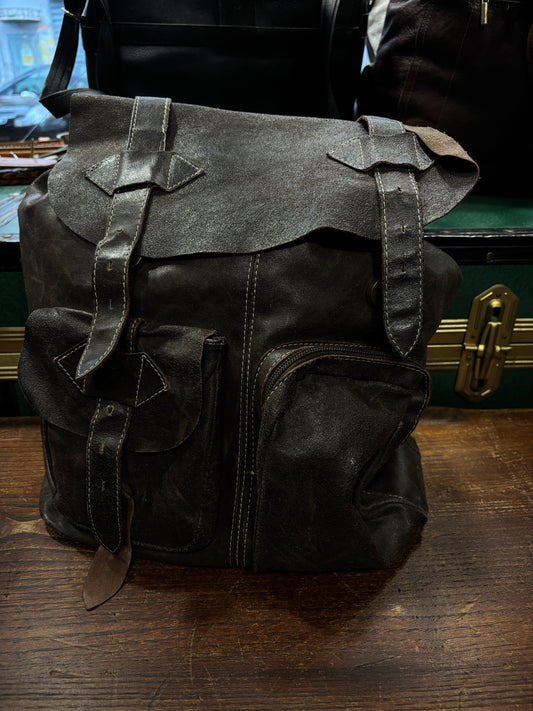 Sac à dos en cuir véritable