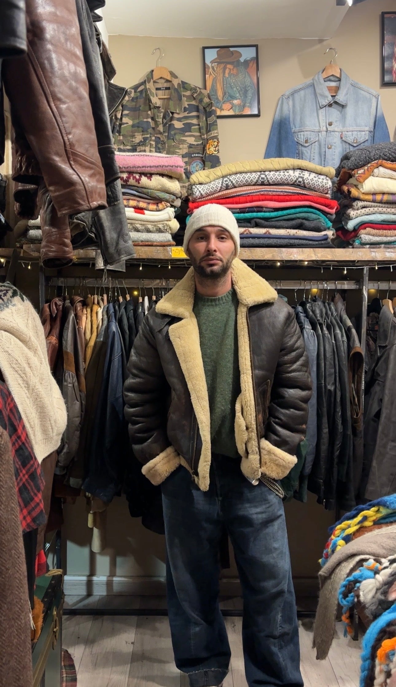 Aviator shearling anni 80’