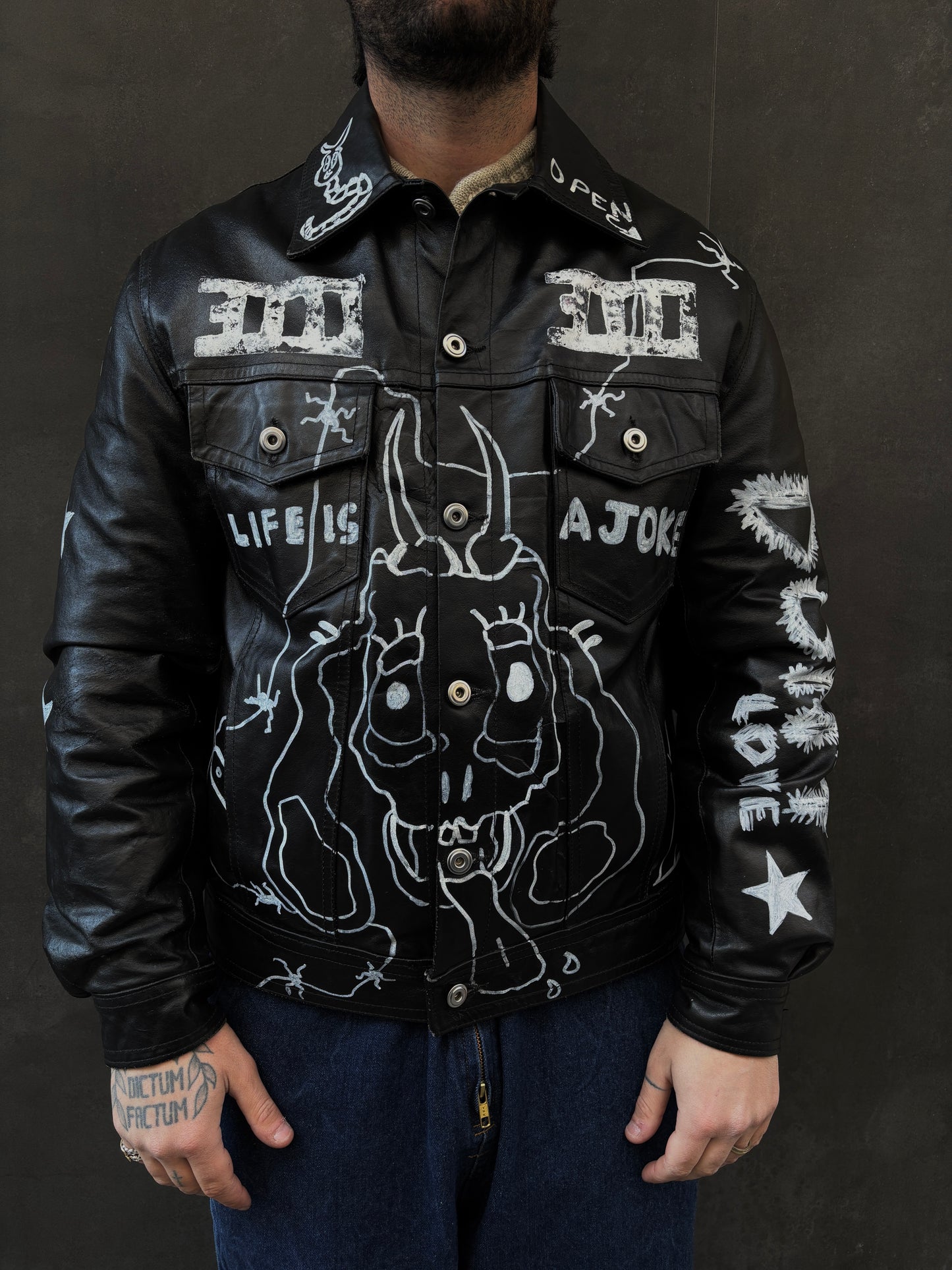 Rework leather jacket tg.M/L