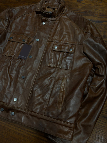 Biker leather jacket tg.48/50
