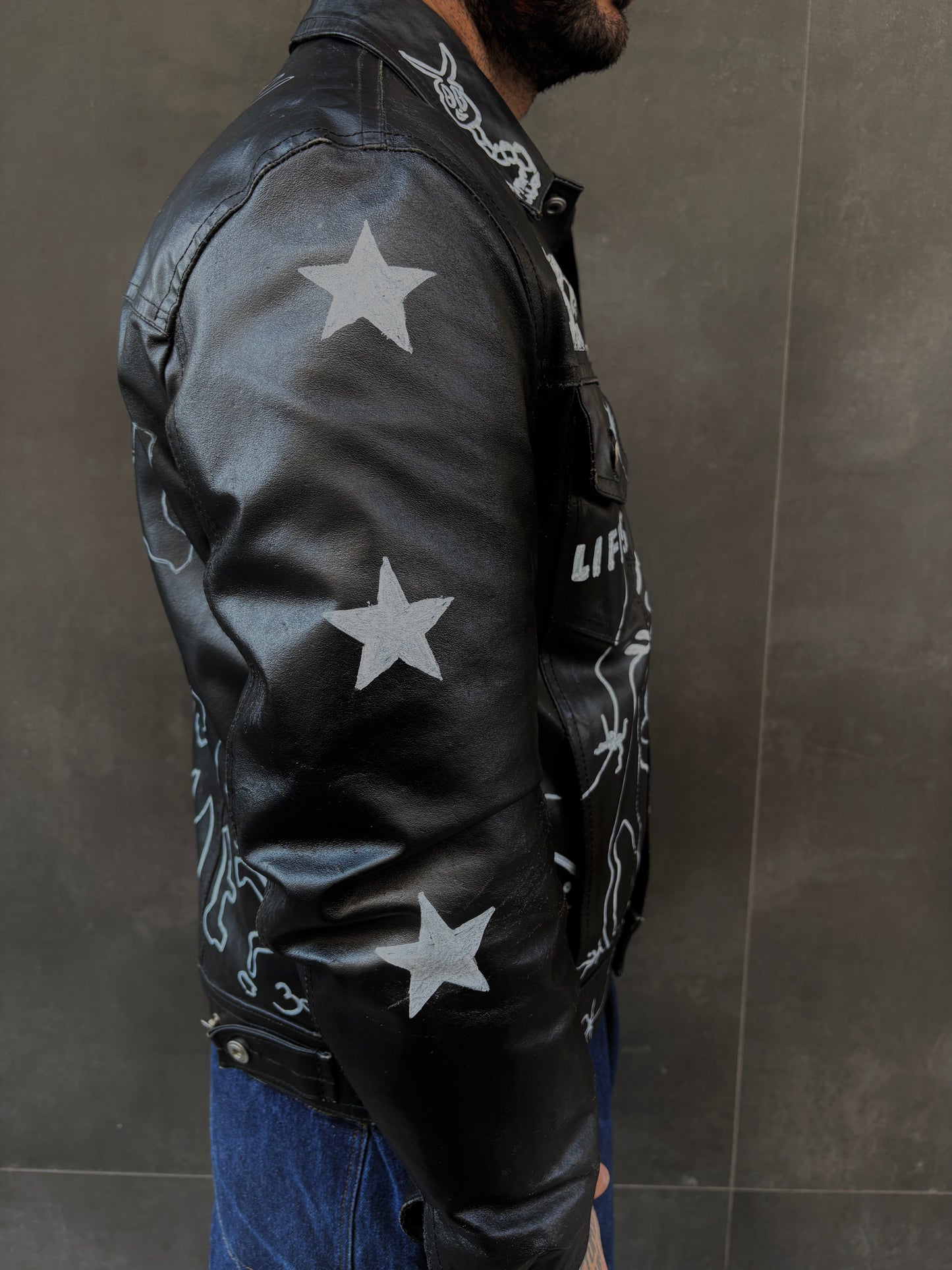 Rework leather jacket tg.M/L