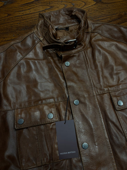 Biker leather jacket tg.48/50