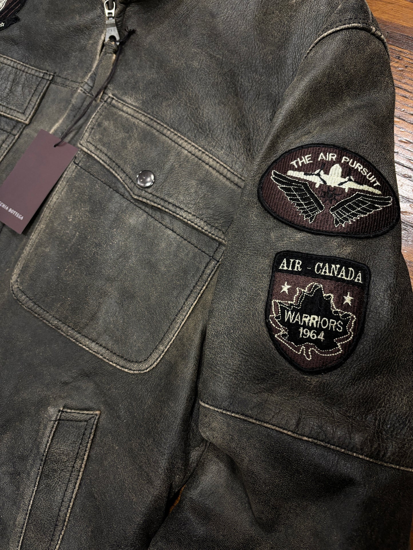 Aviator jacket martellata